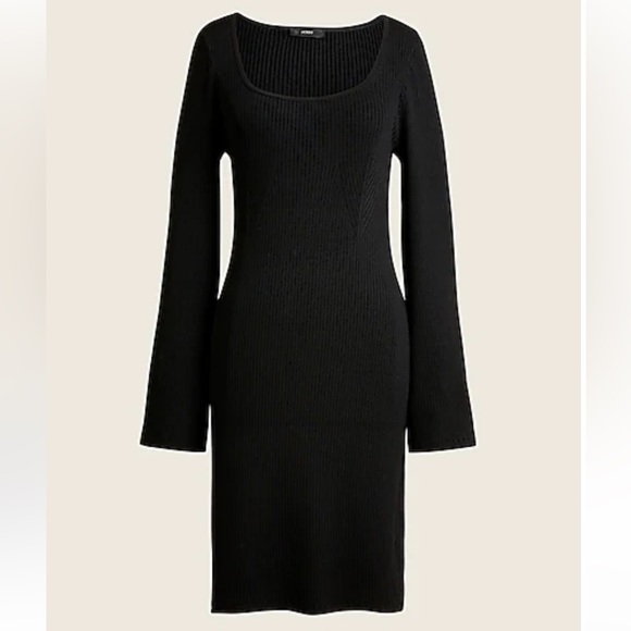 J. Crew Ribbed square neck sweater dress - Picture 4 of 10
